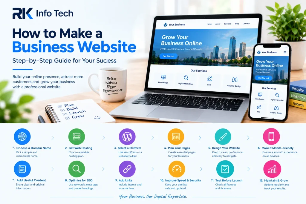 how to make a business website